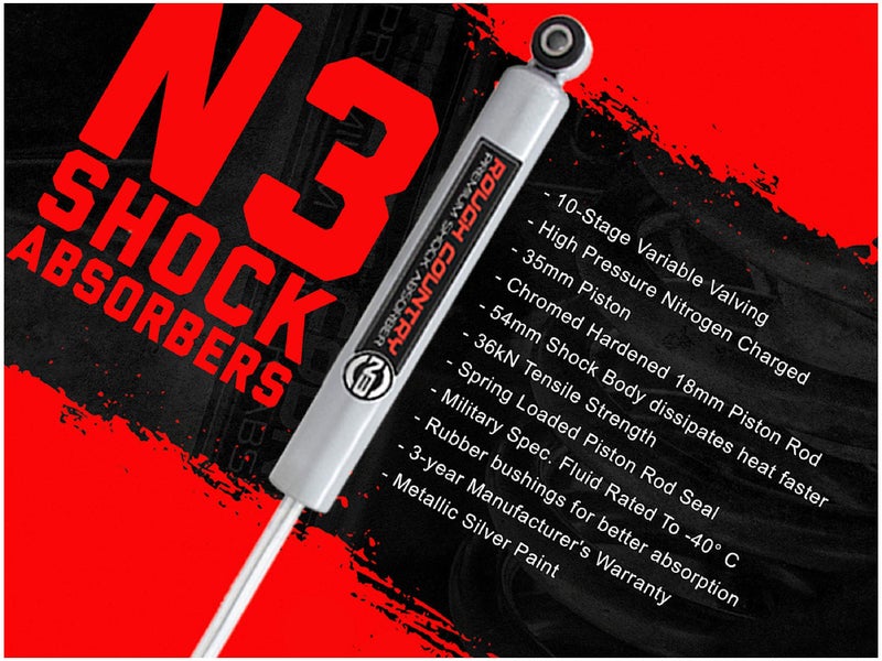 Rough Country 2.5-5" N3 Rear Shocks for 93-98 Jeep Grand Cherokee - 23182_I - Image 2